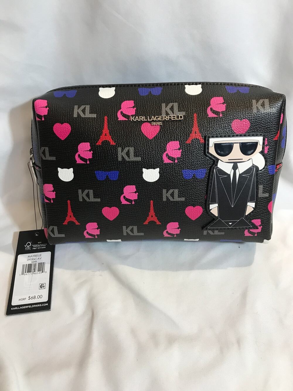 Karl Lagerfeld Paris Maybelle Cosmetic Bag NWT